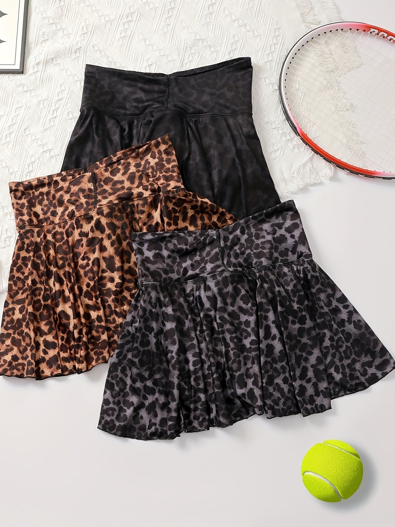 {3pcs} Leopard Sport Skirt
