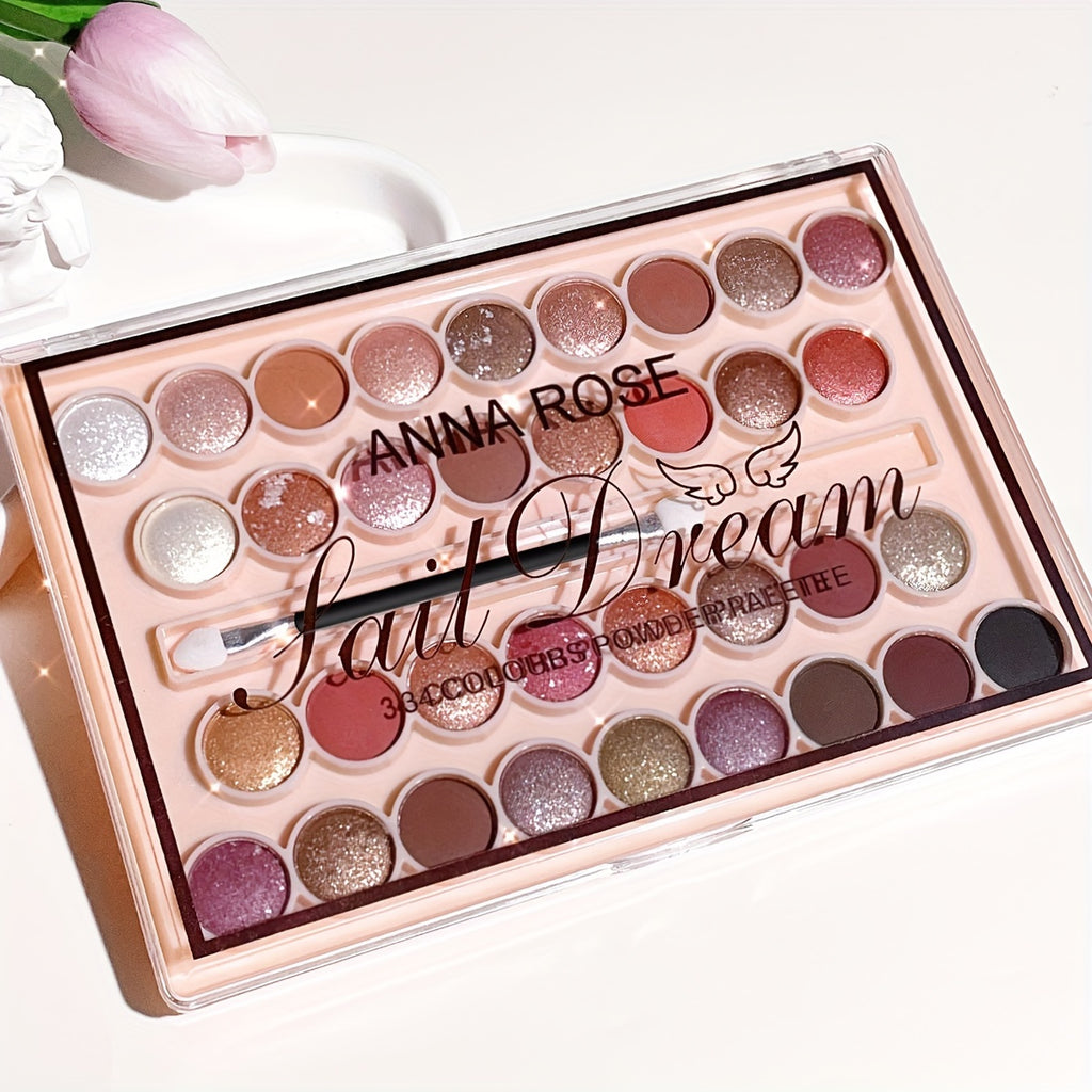 Highly Pigmented Eyeshadow Palette with 34 Shades