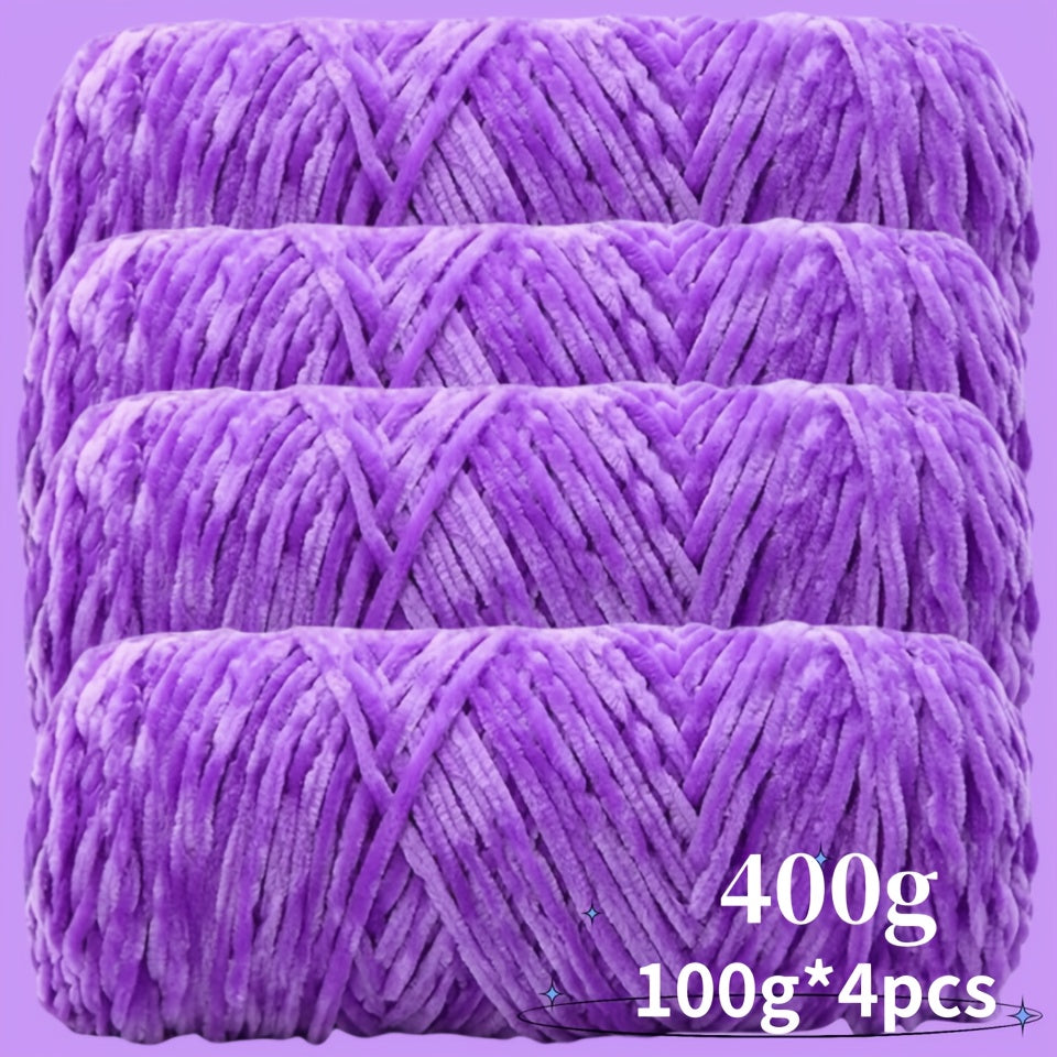 {4pcs} 400g/14.1oz Ultra Soft Fleece Yarn