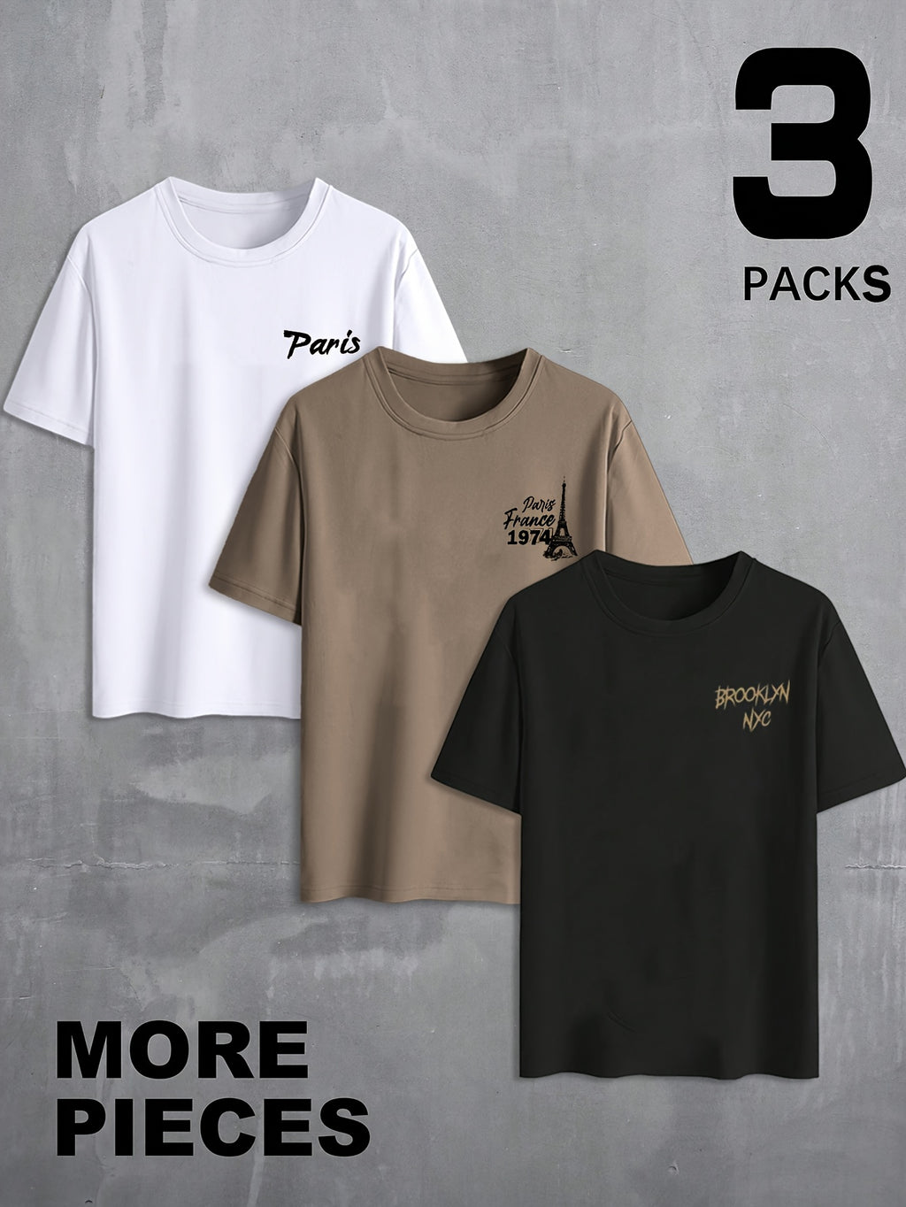 Short-Sleeved T-shirt with English Print