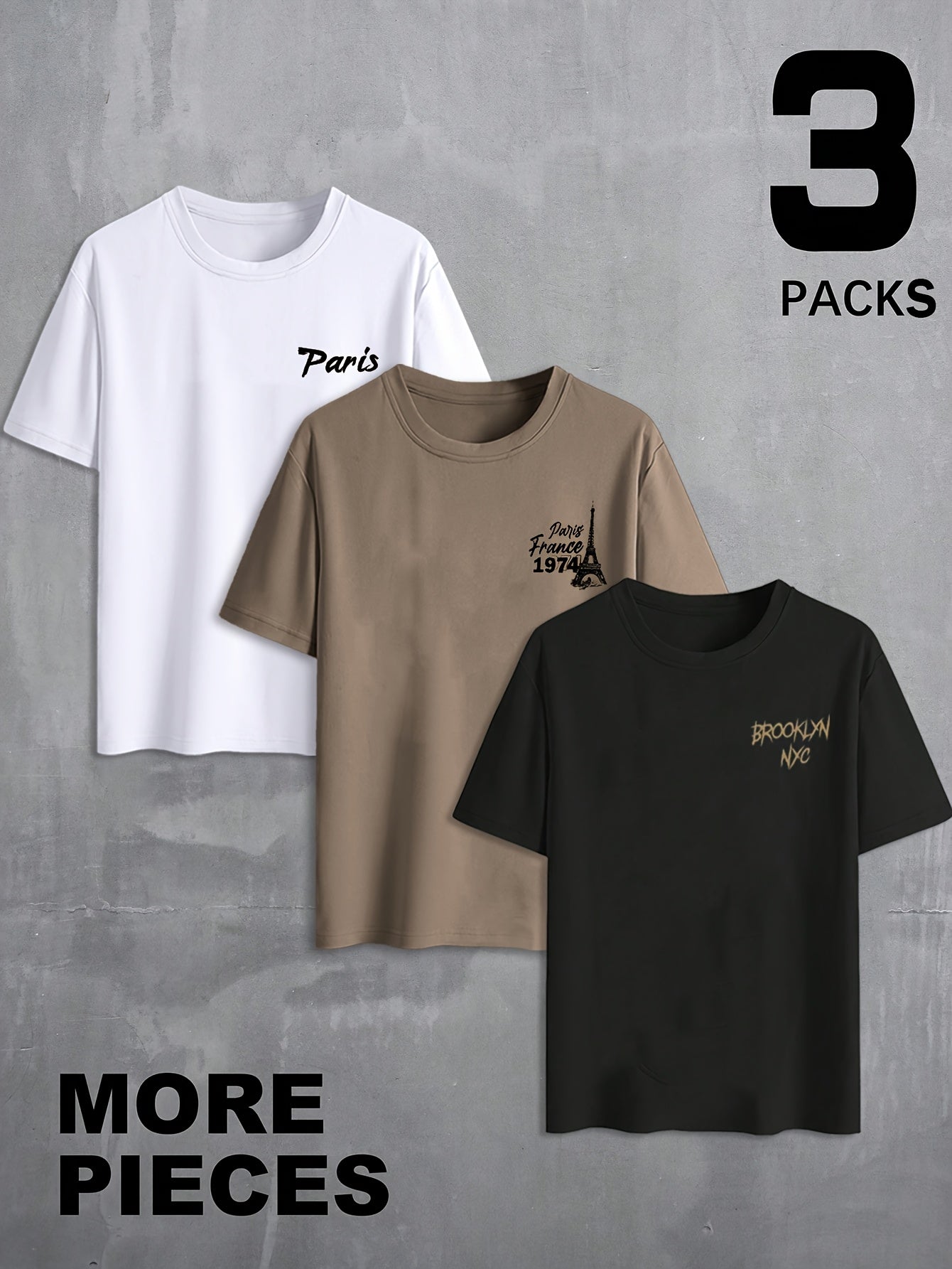 Short-Sleeved T-shirt with English Print