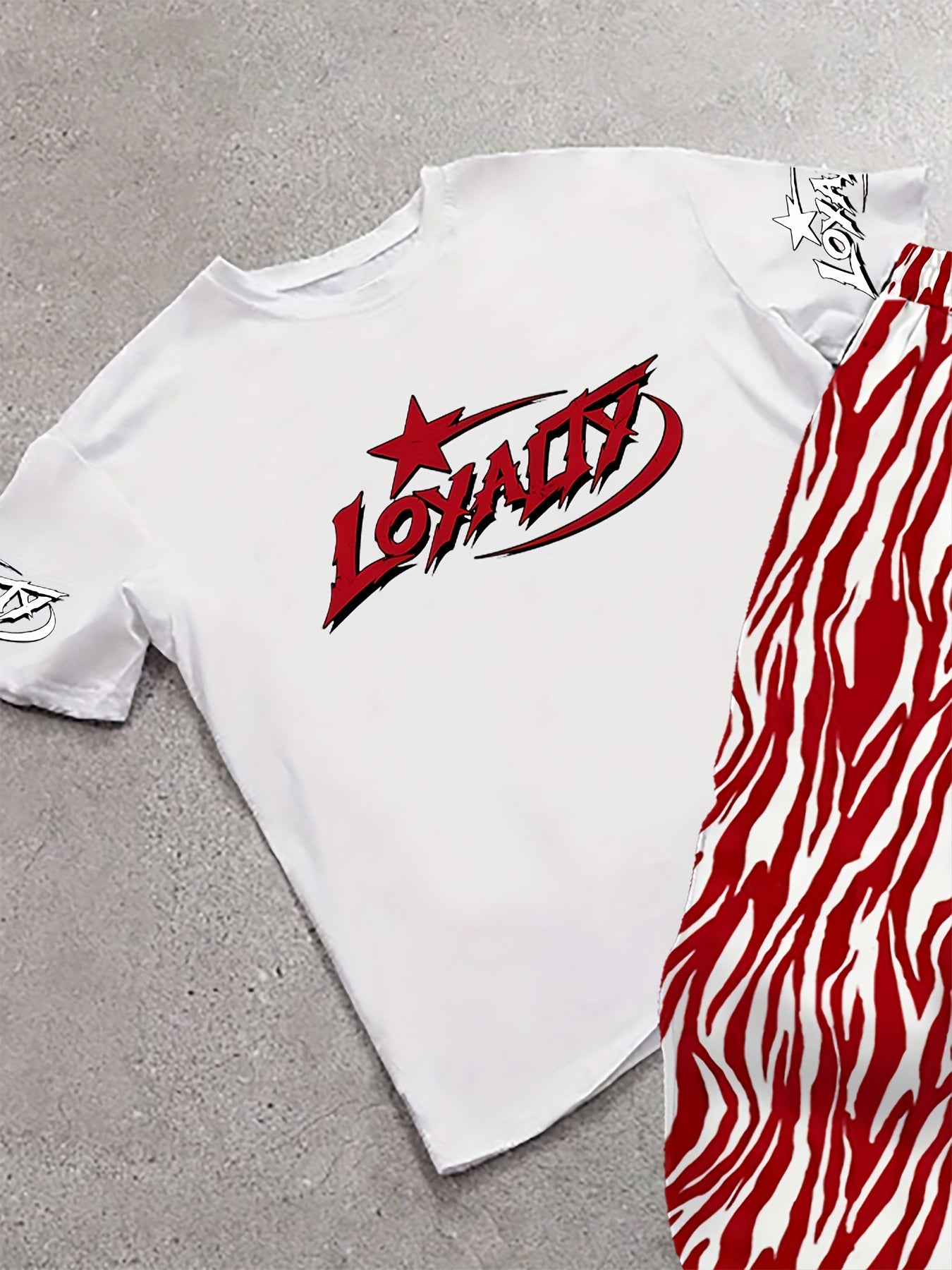 Short-Sleeved T-Shirt and Long Pants Set