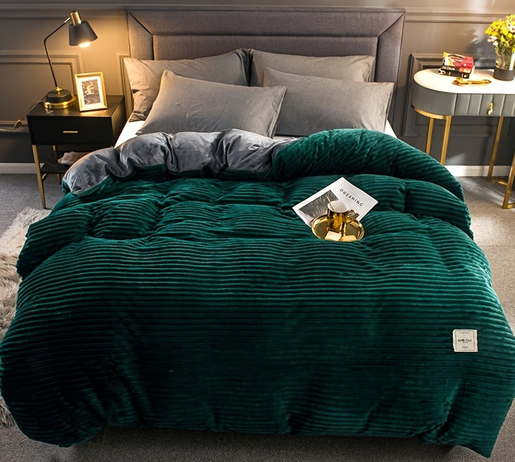 {4 Pieces} Deluxe Puffy Duvet Cover Set