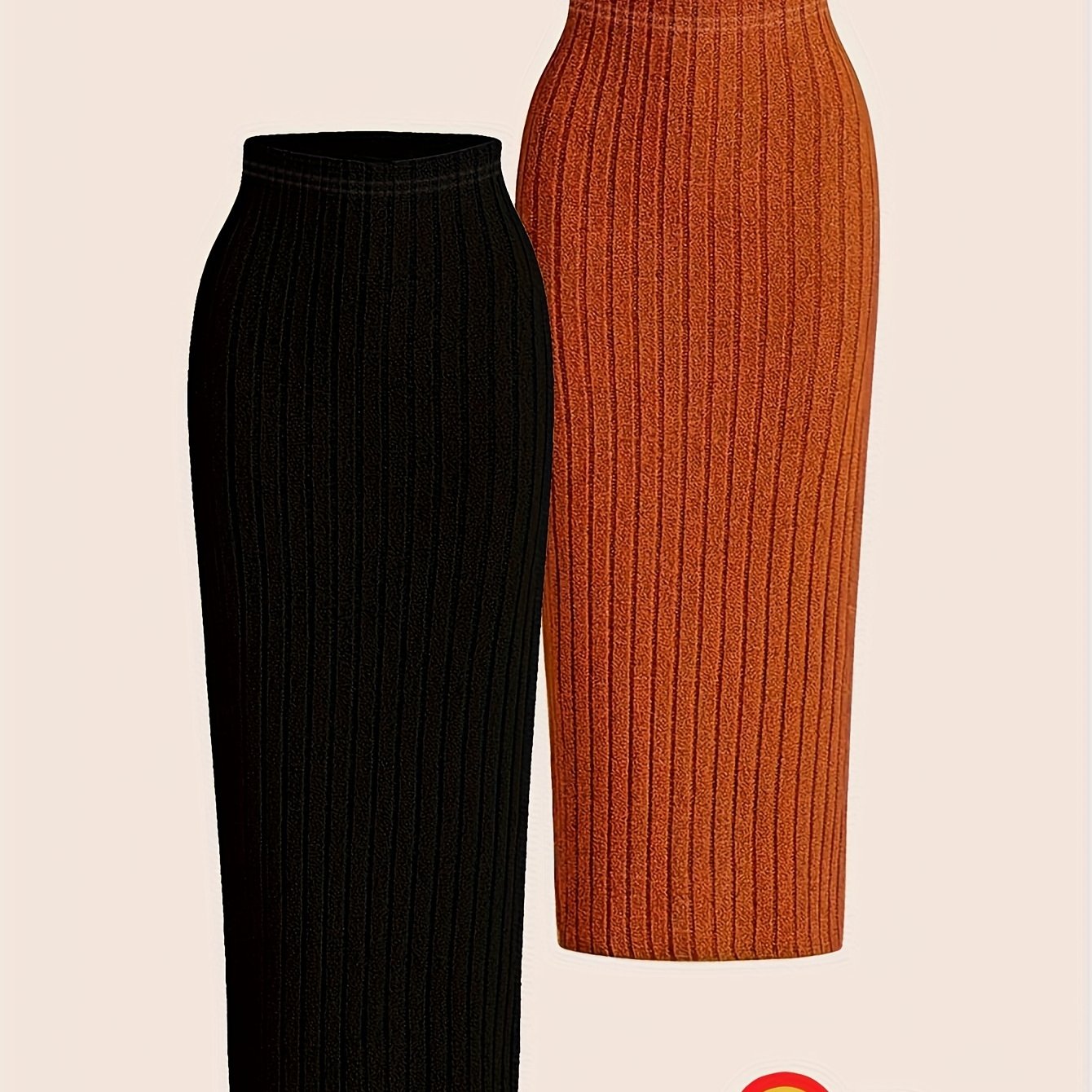 High-Waisted Stretch Pencil Skirt Set