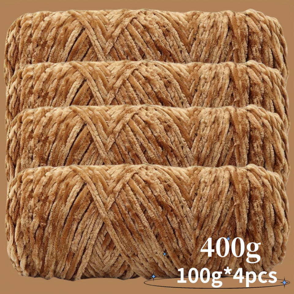 {4pcs} 400g/14.1oz Ultra Soft Fleece Yarn