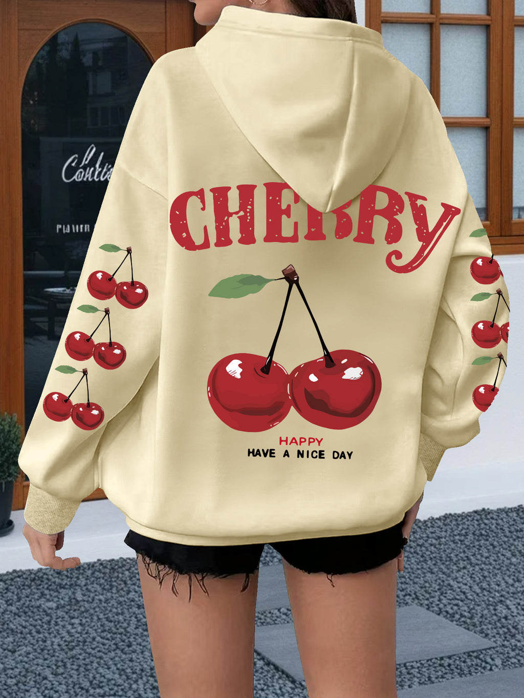 Cherry Print Hoodie