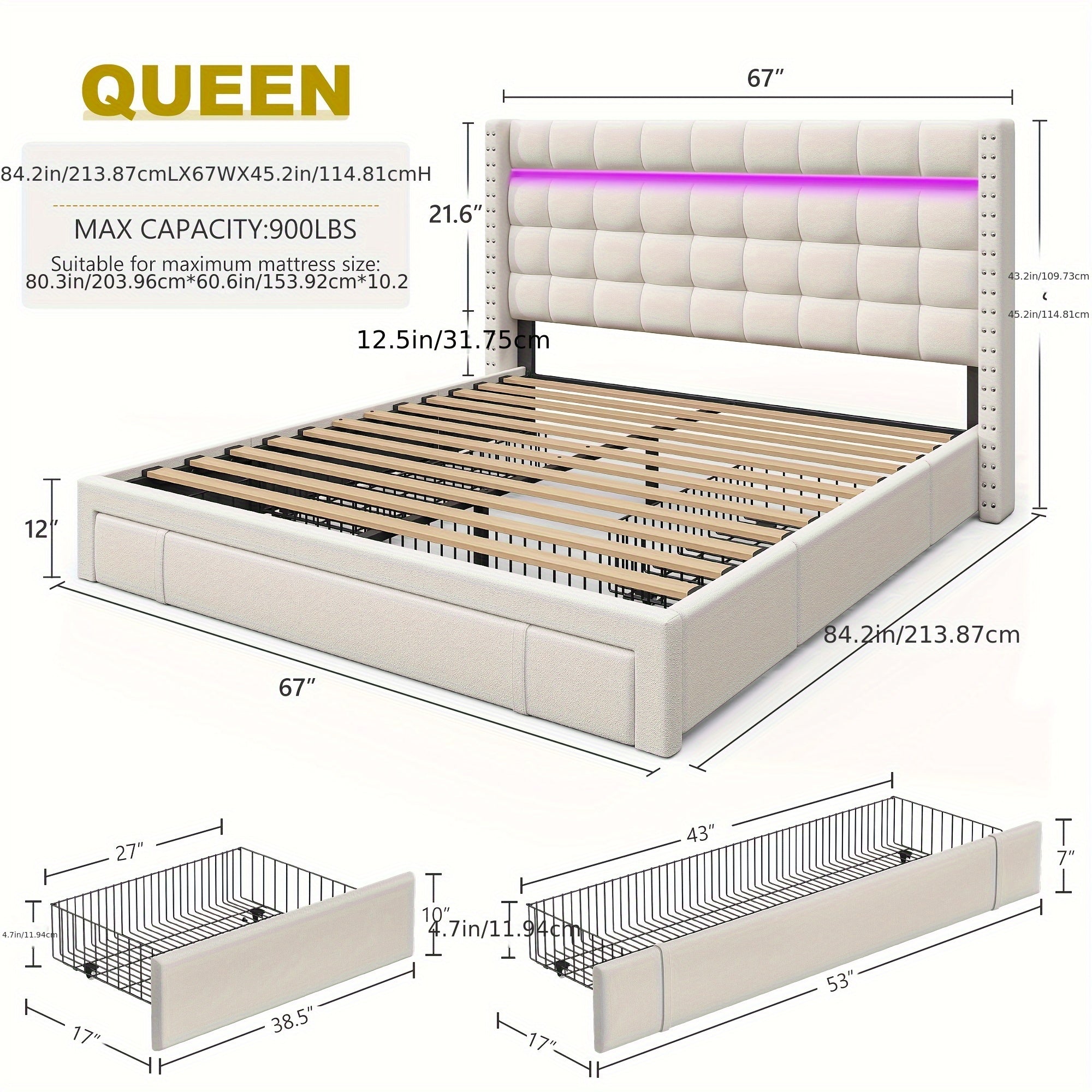 Padded Bed Frame