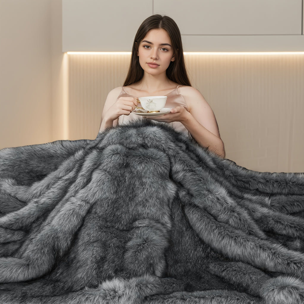 Reversible Faux Fur Blanket