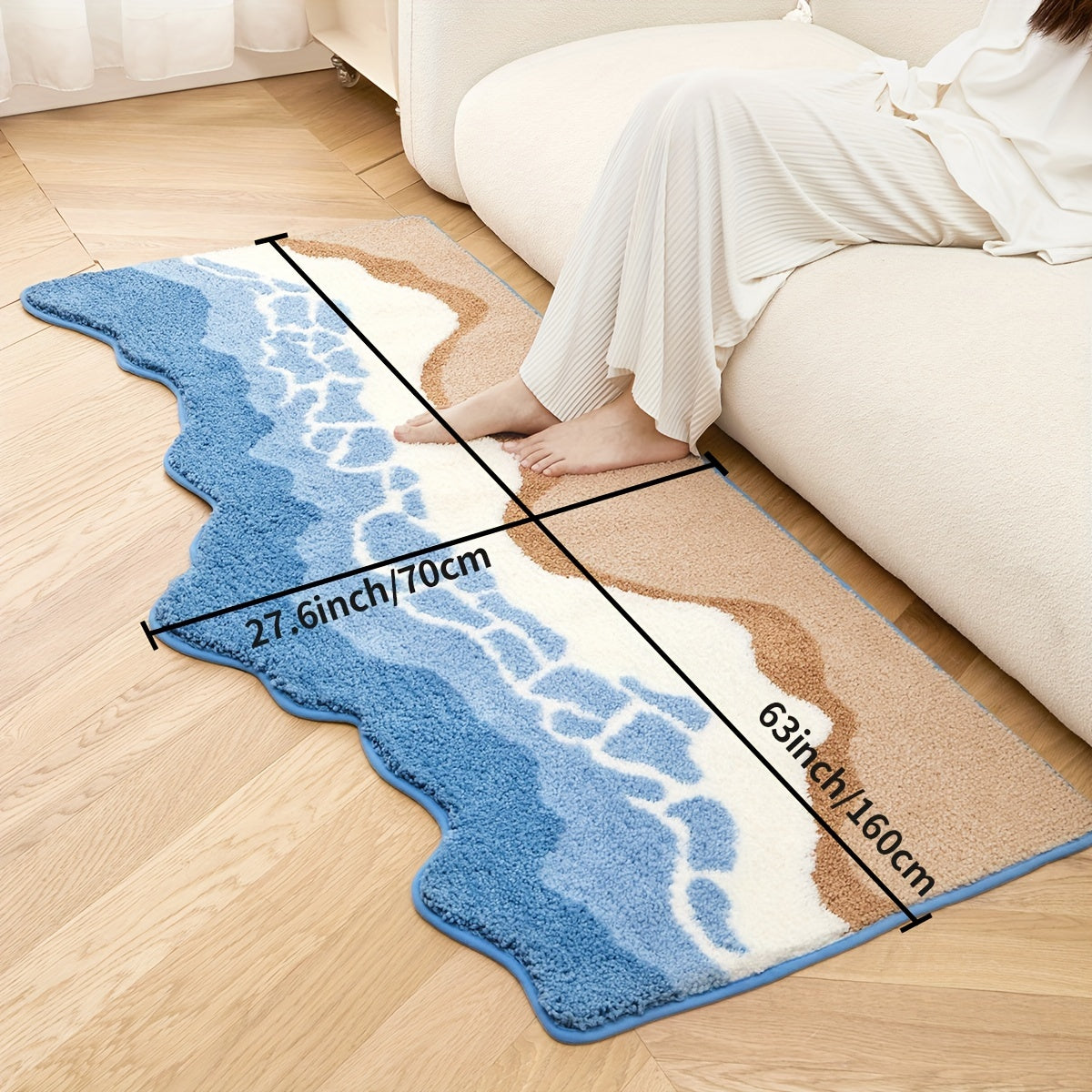 {1pc} Seashore Plush Bath Mat