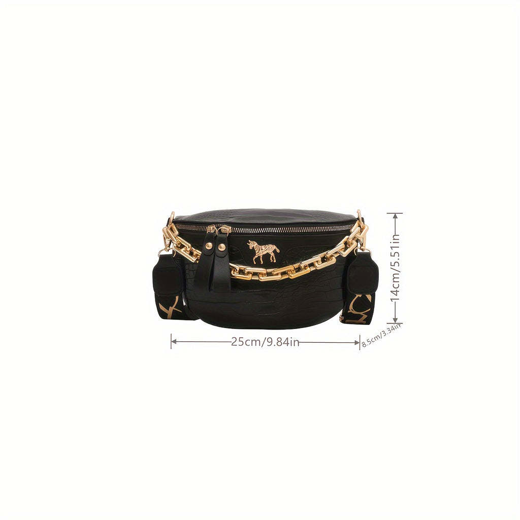 Crocodile Embossed Waist Bag