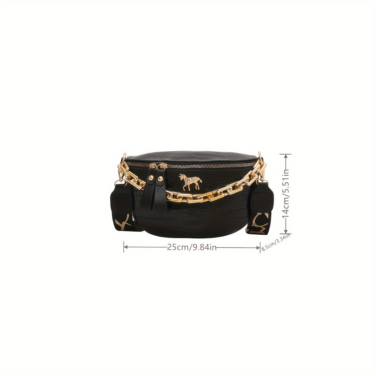 Crocodile Embossed Waist Bag