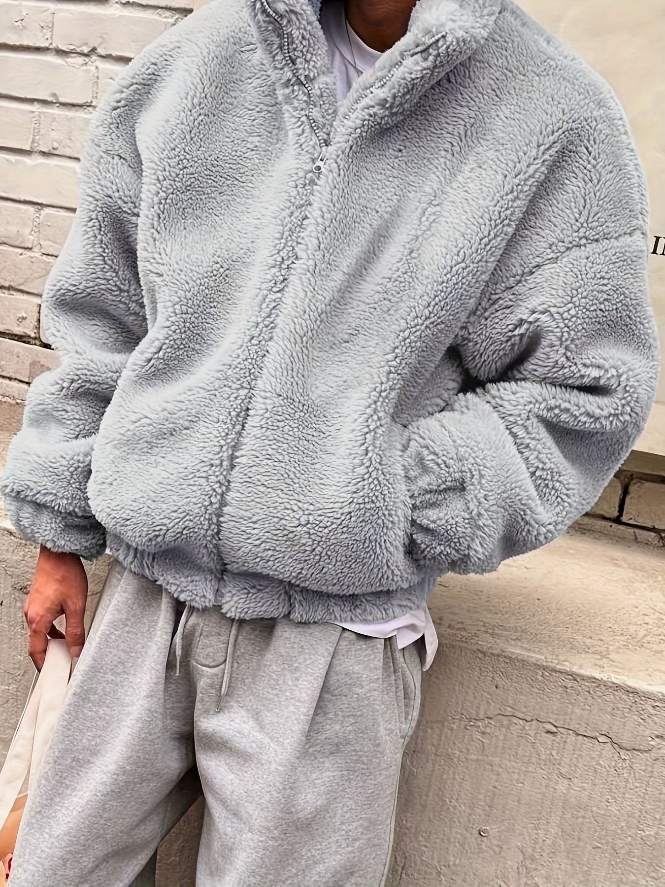 Jacket with Stand Collar & Full-Zip Front