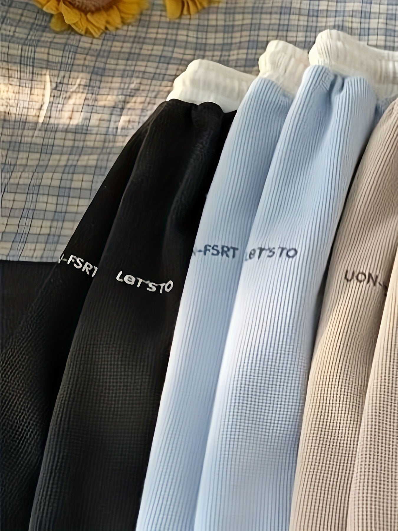 Embroidered Letter Casual Shorts