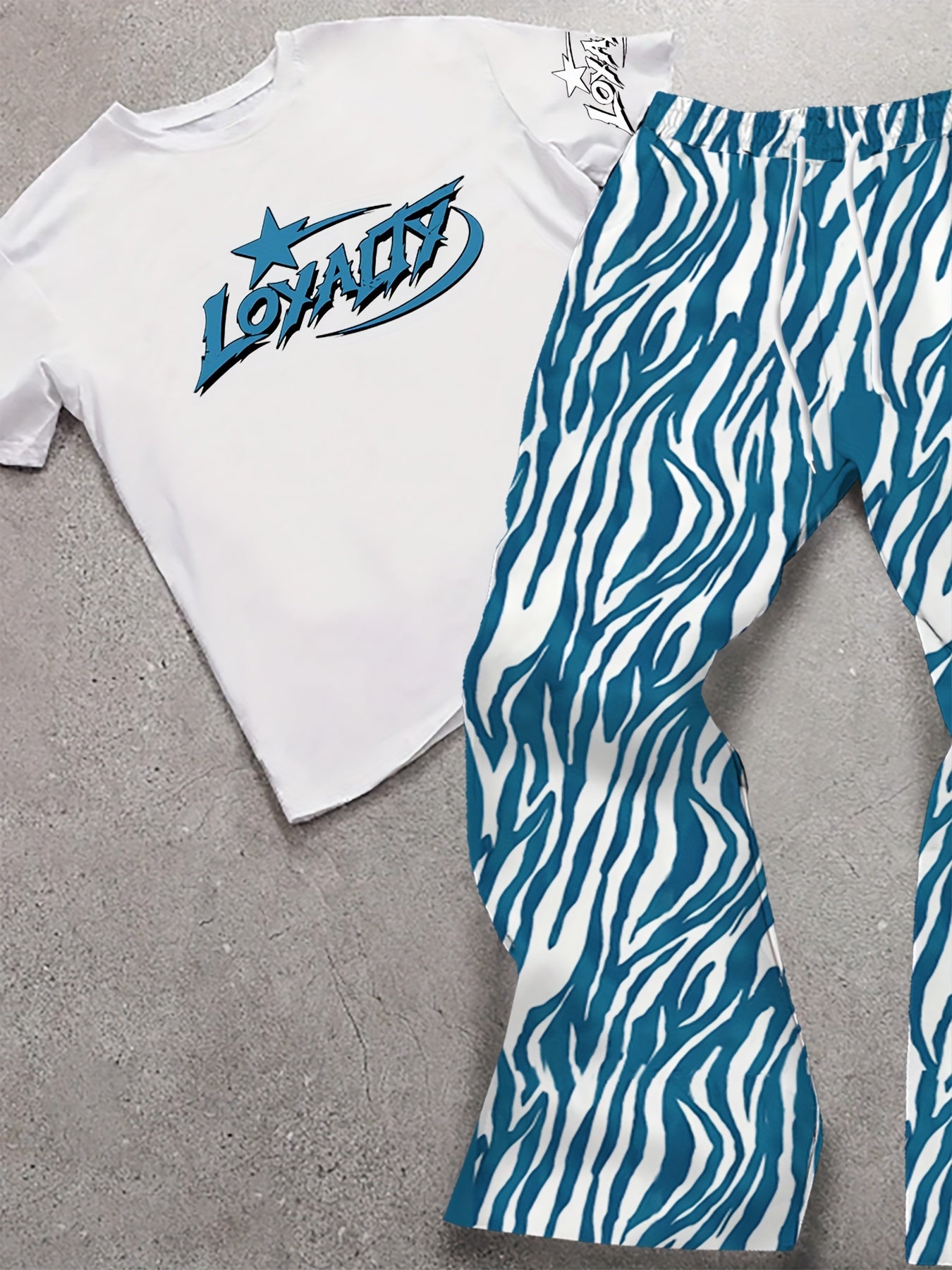 Short-Sleeved T-Shirt and Long Pants Set