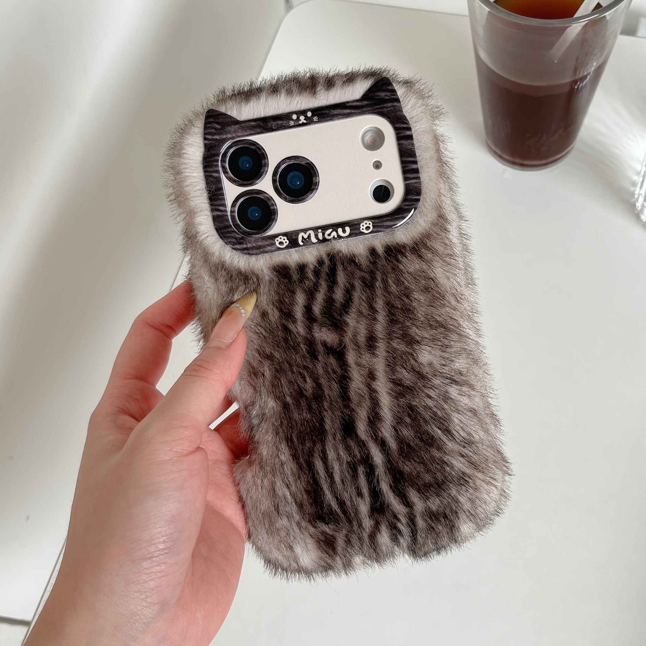 Gradient Color Plush iPhone Case