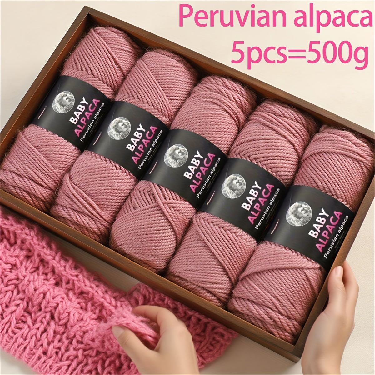 500g (5 Balls) Luxury Alpaca Wool Yarn