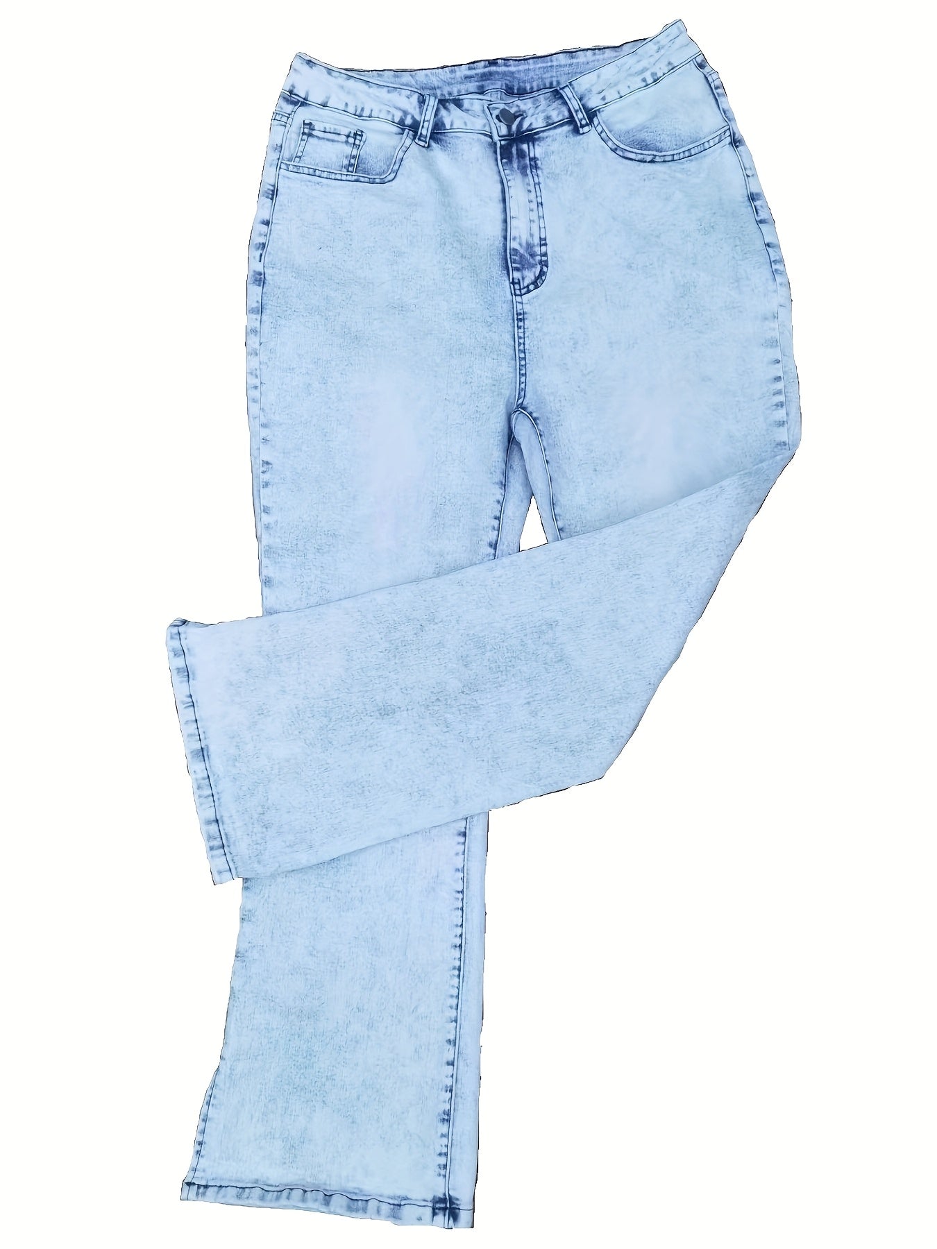 Mid-Rise Fitted Flared Jeans