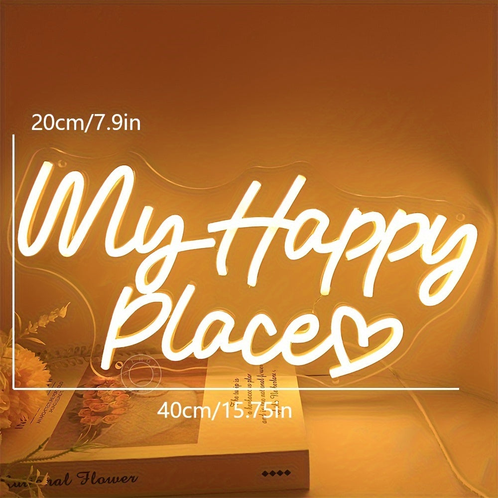 "My Happy Place" LED Neon Sign