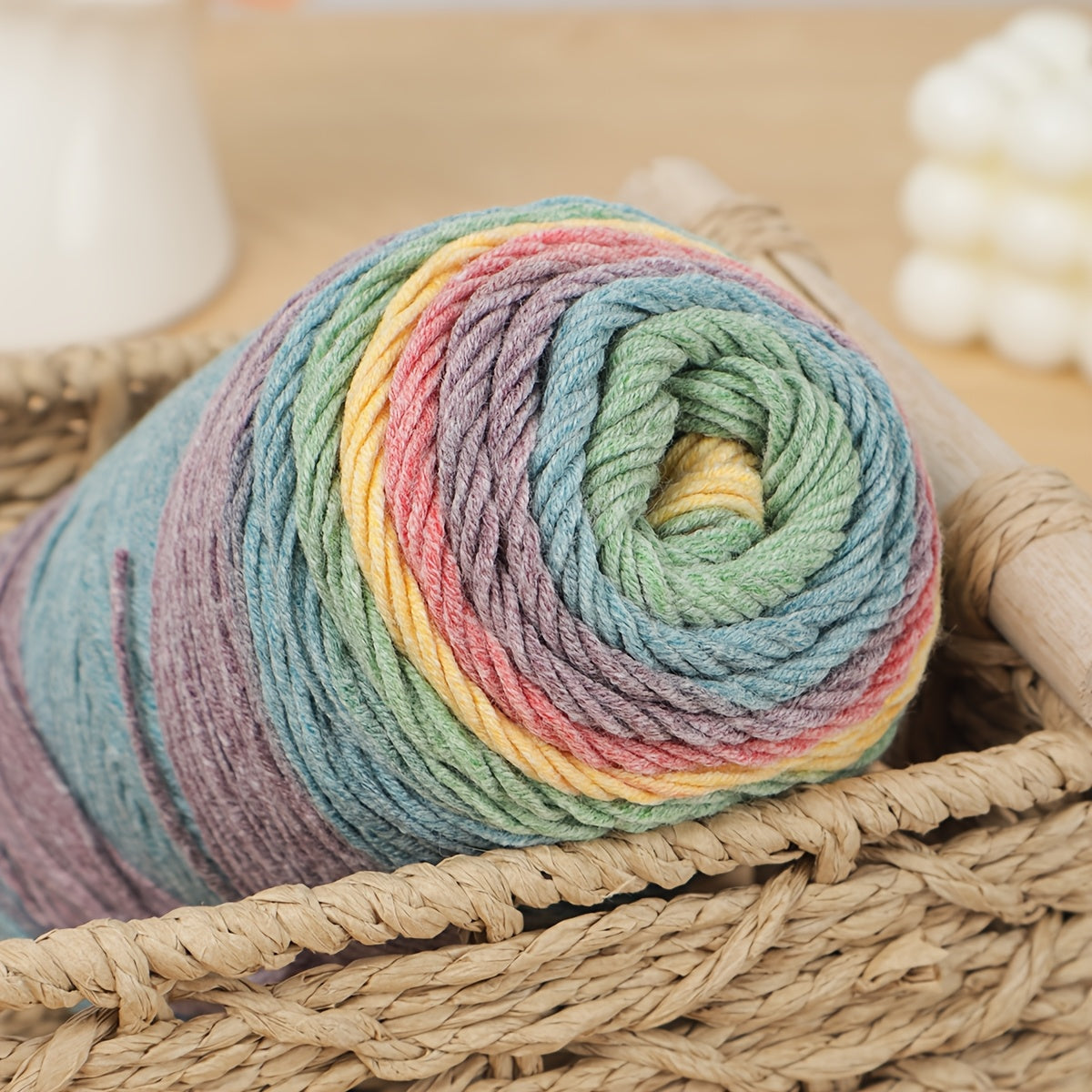 {2pcs} Rainbow Milk Yarn