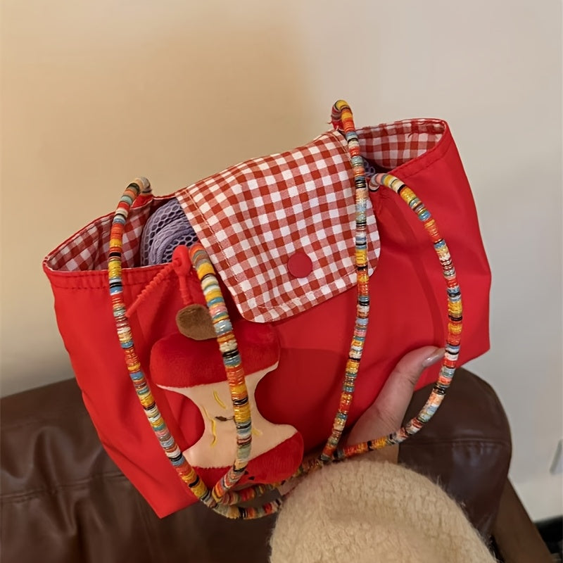 2pcs Set: 1pc Cute Pendant + Tote