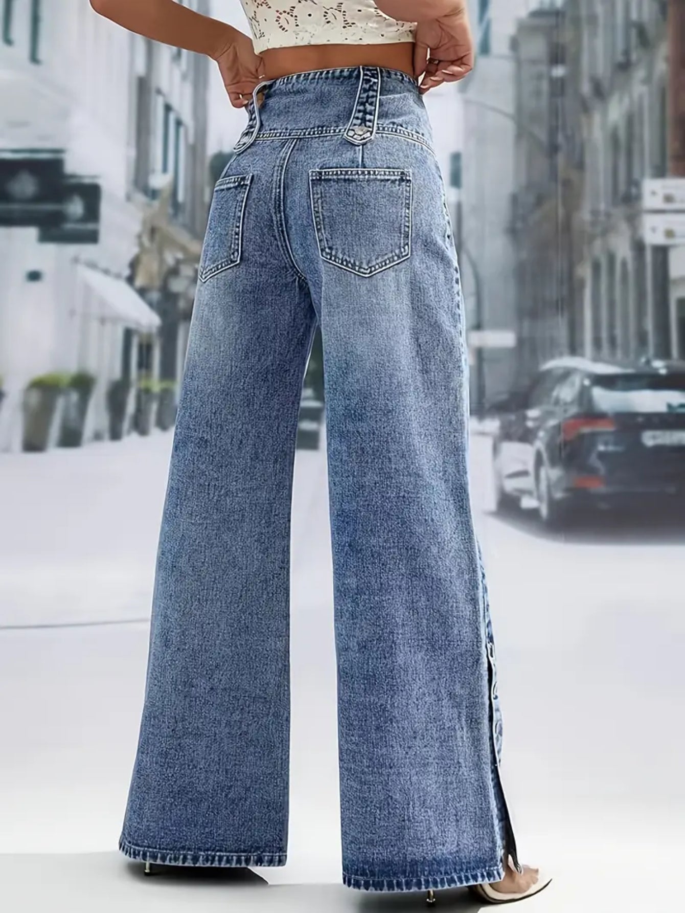 High Waist Vintage Denim Jeans