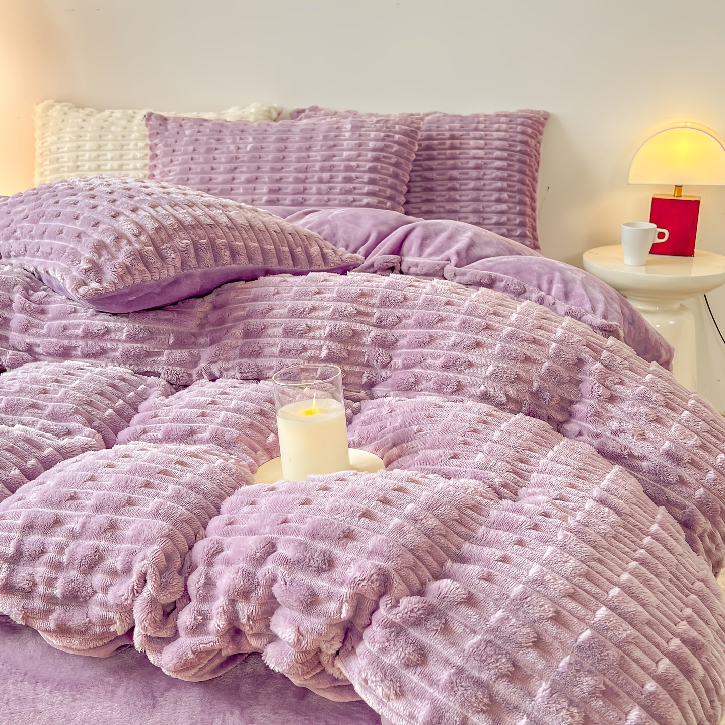 Solid Color Warm Duvet Cover Set