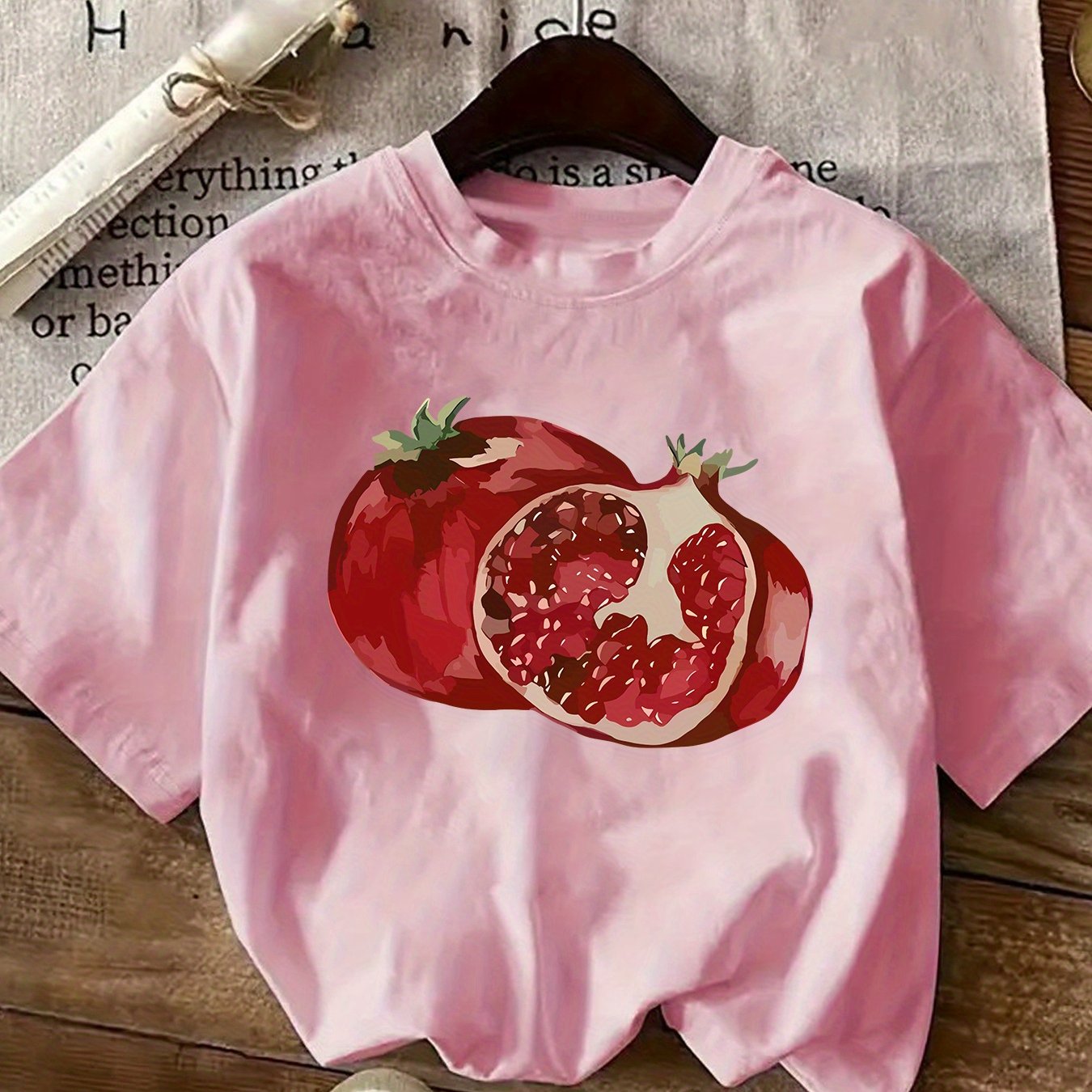 Soft Polyester Crew Neck Short Sleeve T-Shirt