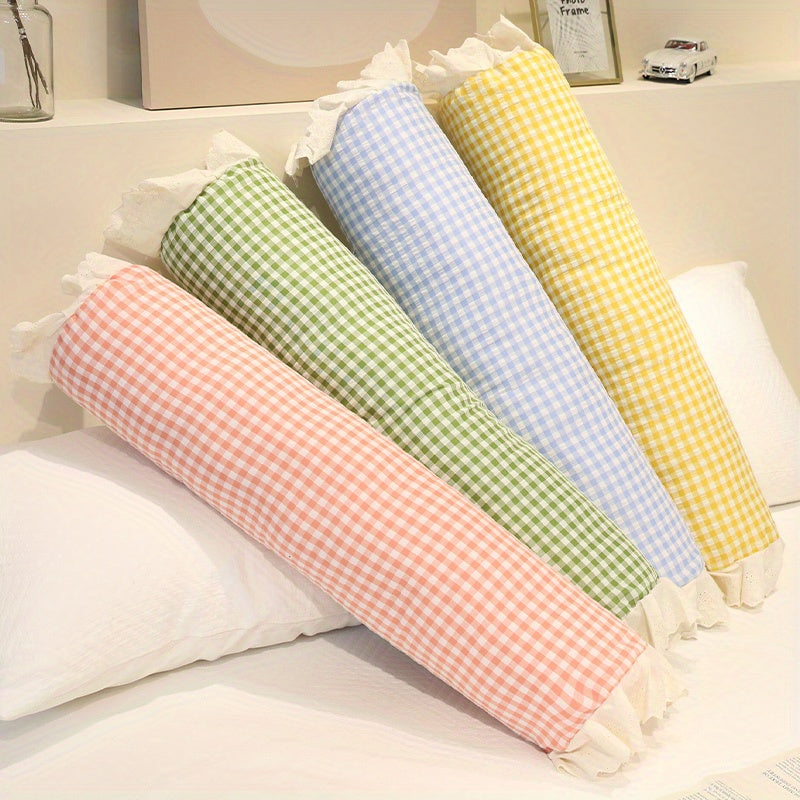Plaid Cylindrical Pillow