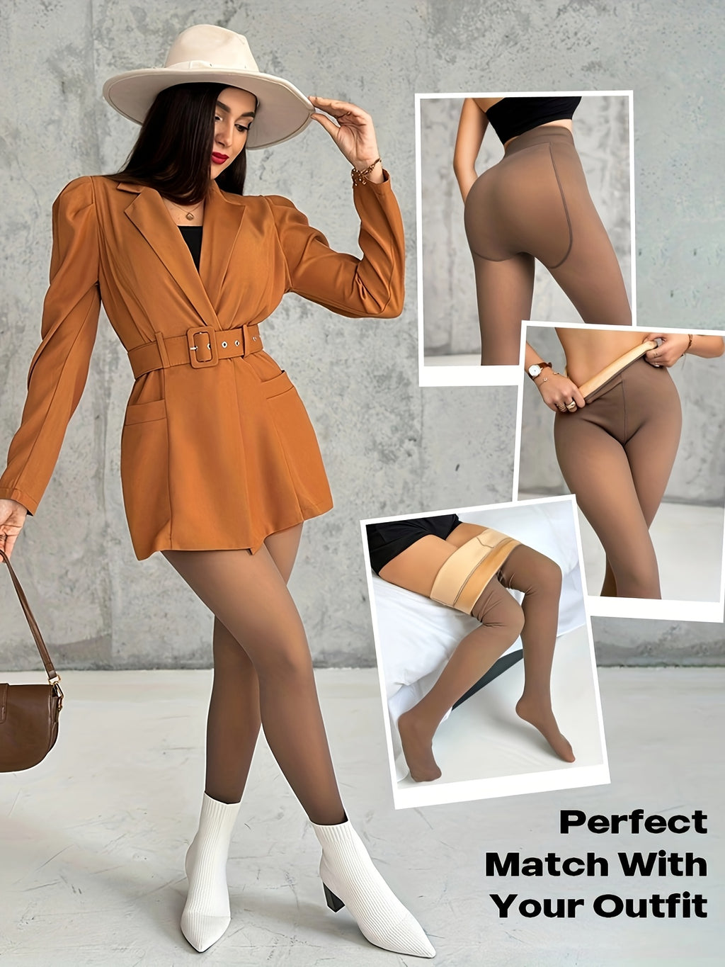 {2pcs} - Anti-Slip, Scratch-Resistant, Fleece-Lined Warm Base Layer Tights