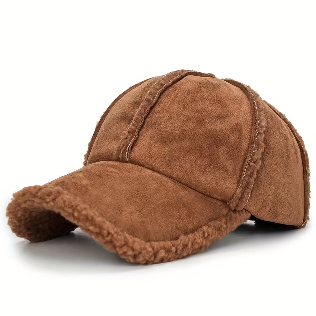 Polyester Baseball Cap with Imitation Lamb Lining