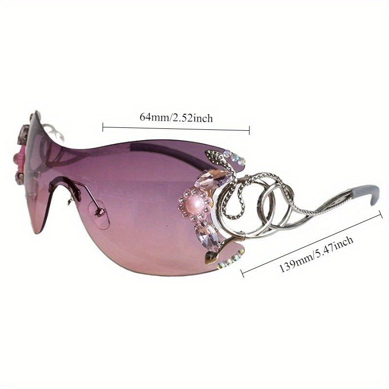 Frameless One-Piece Sunglasses