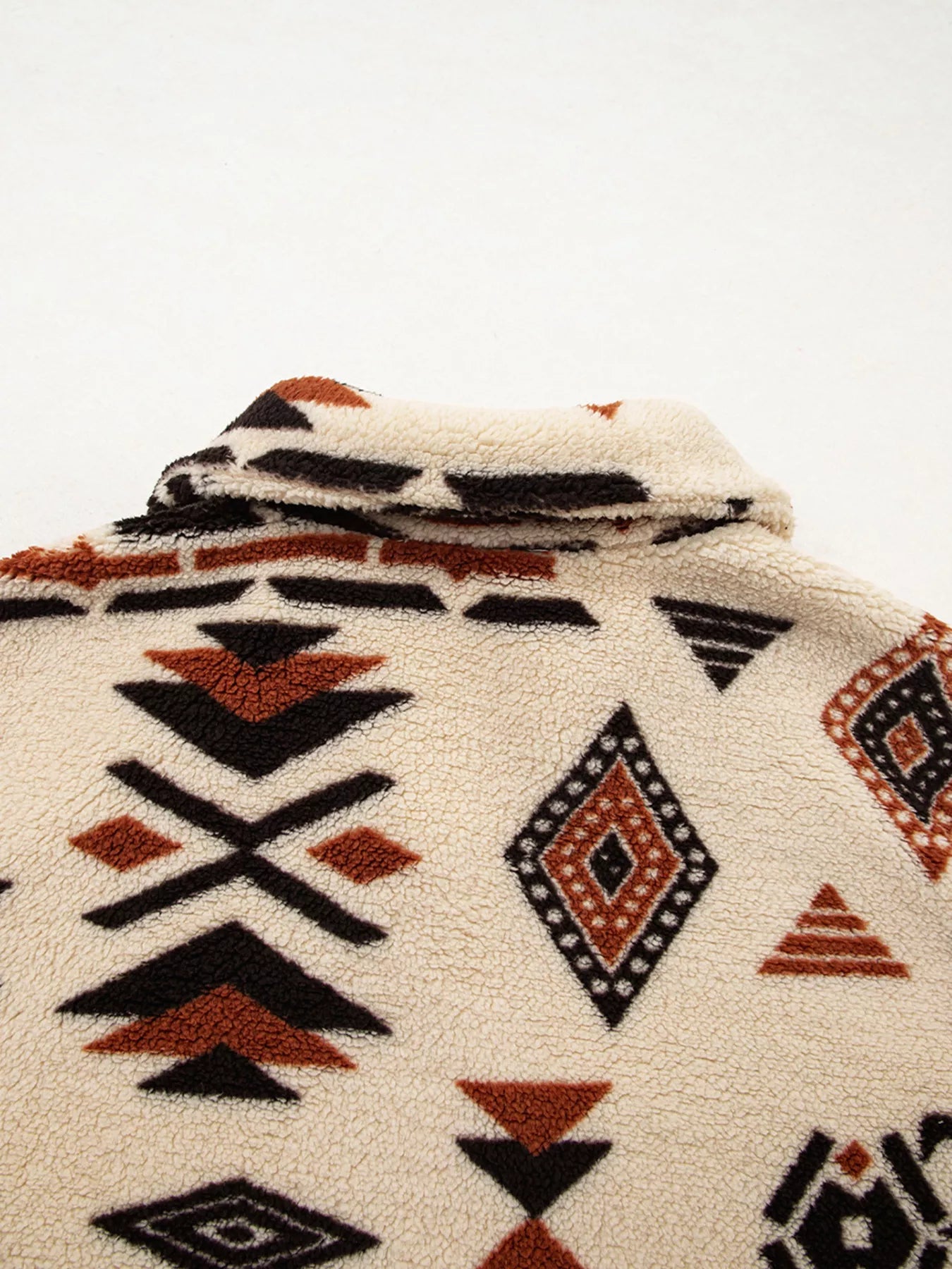 Western Aztec Half Zip Plush Sweatshirt