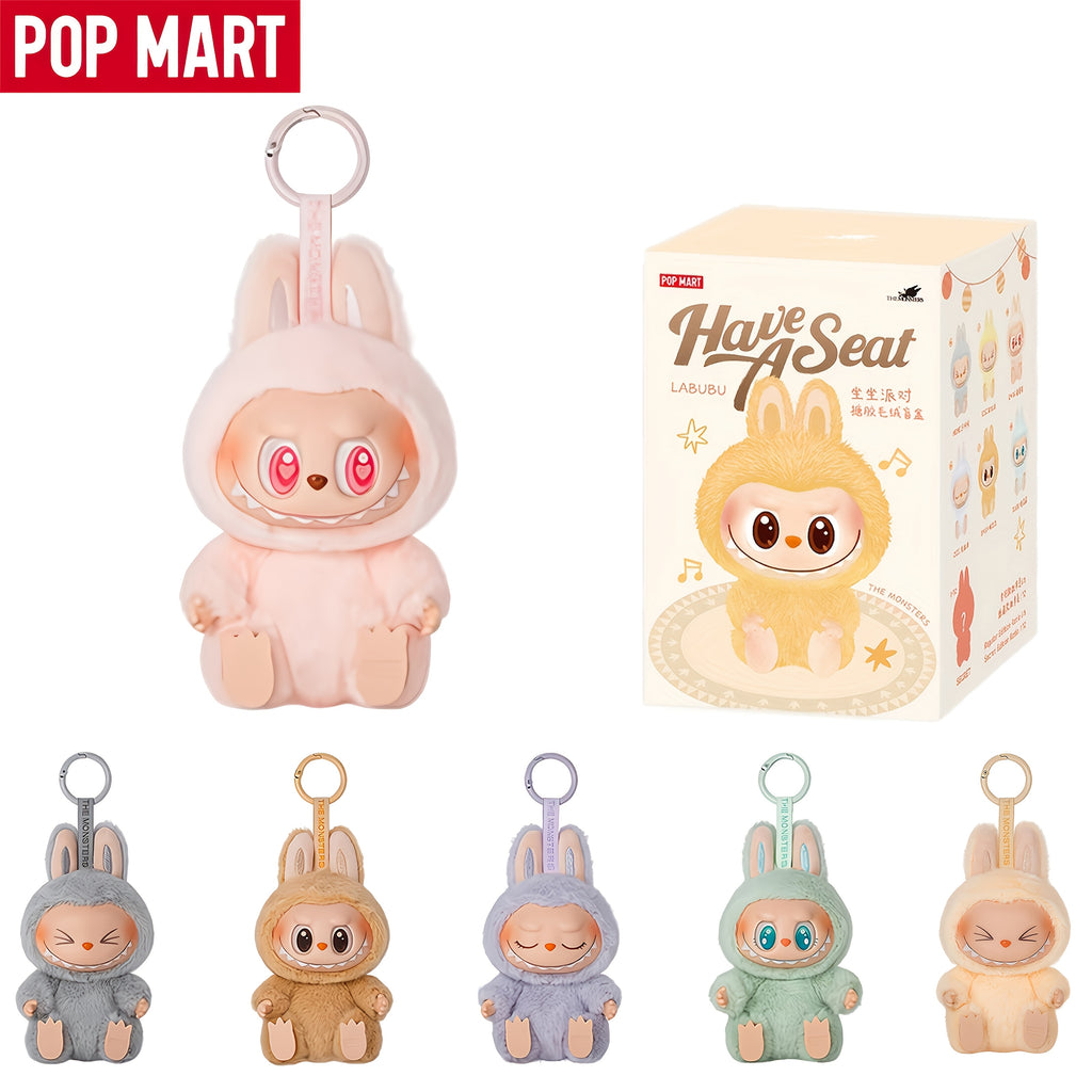 1/2/6pcs POP MART LABUBU 2.0 Sitting Party Series Vinyl Plush