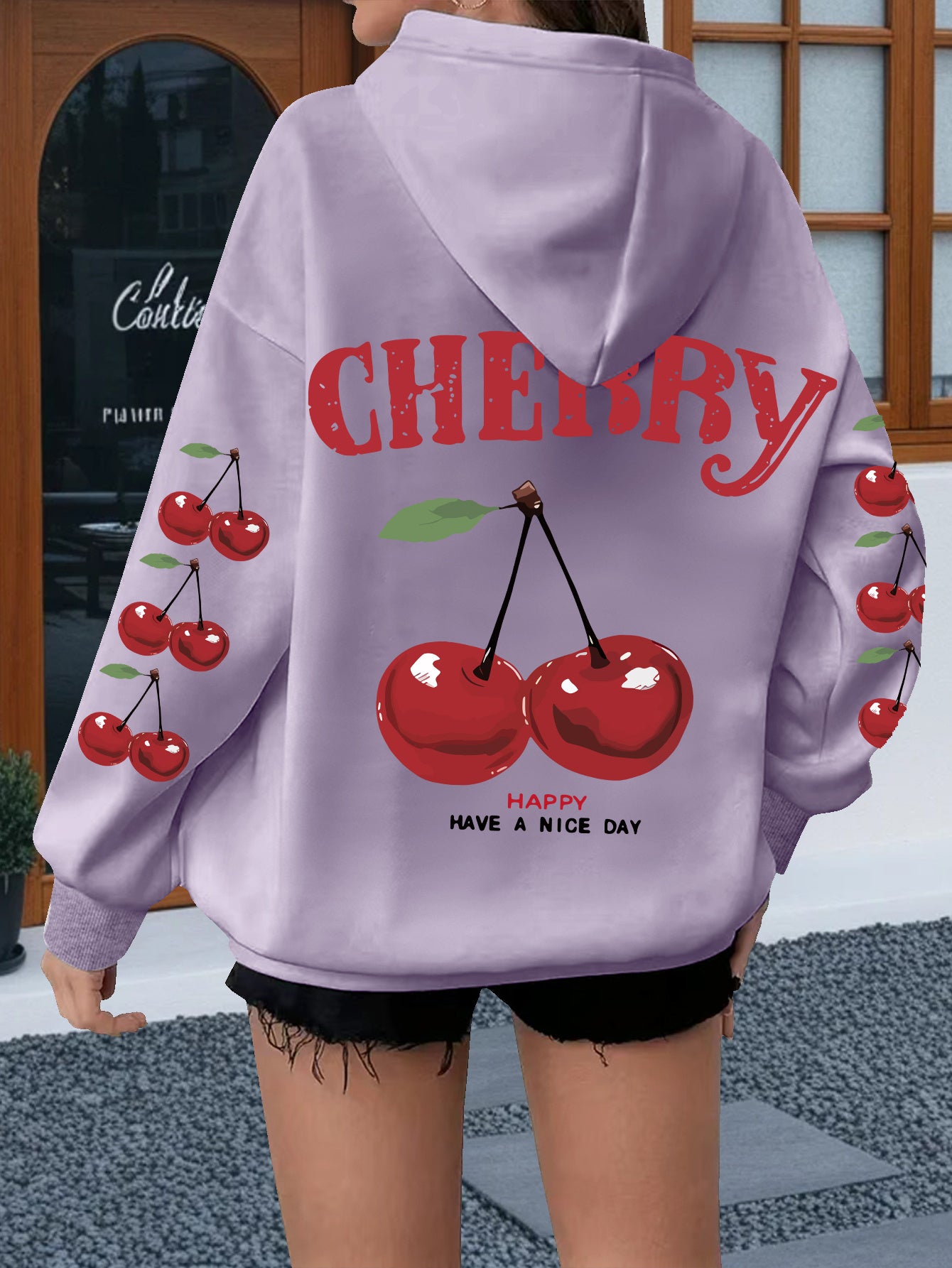 Cherry Print Hoodie