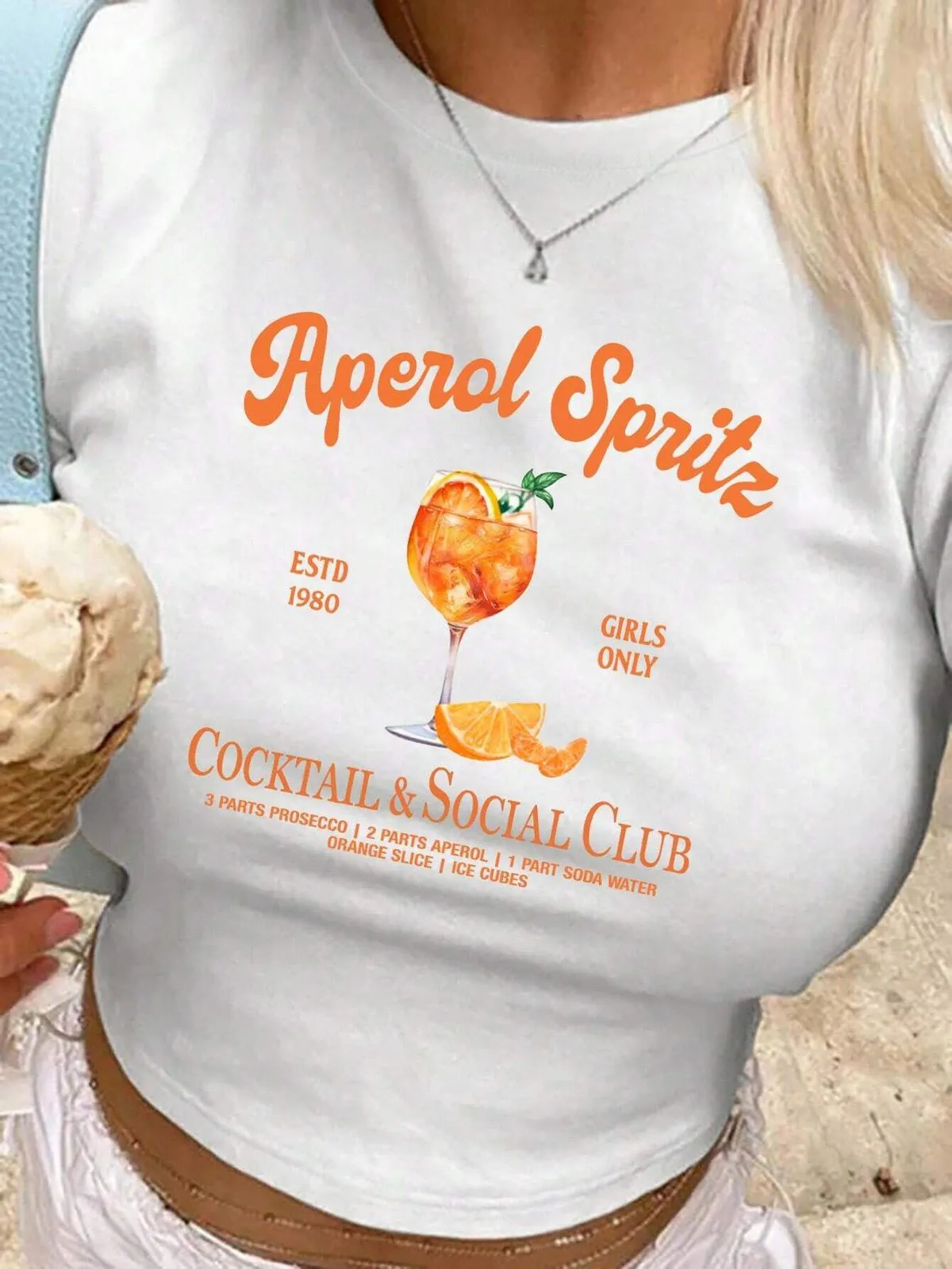 Slim-Fit Letter Cherry Printed Crop T-shirt