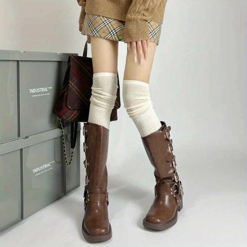 {4 Pairs} Knee-High Socks