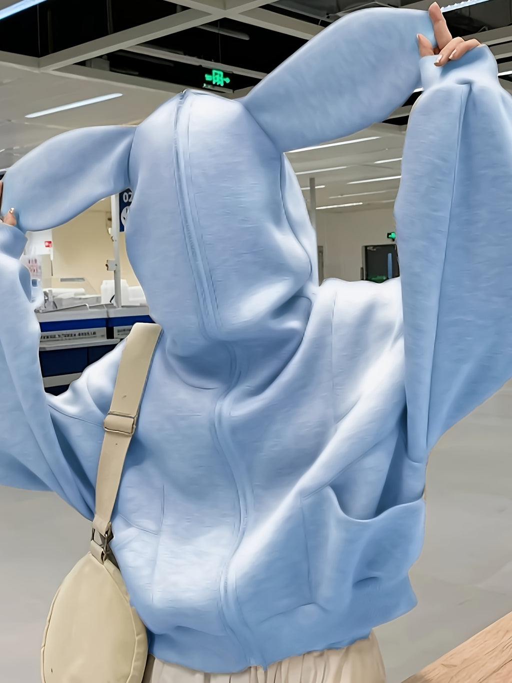 Women'S Light Hoodie with Rabbit Ears - Cozy Casual Pullover Sweatshirt, All-Season Everyday & Formal Outfits, Soft Hooded Sweater for Women, Sweater Hoodie For Women, Hoodies For Women