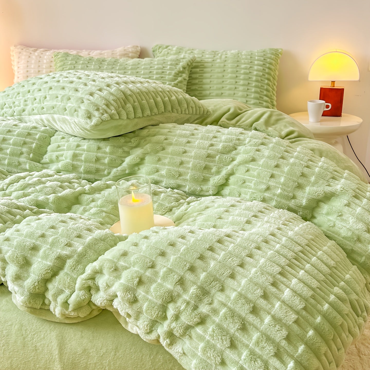 Solid Color Warm Duvet Cover Set