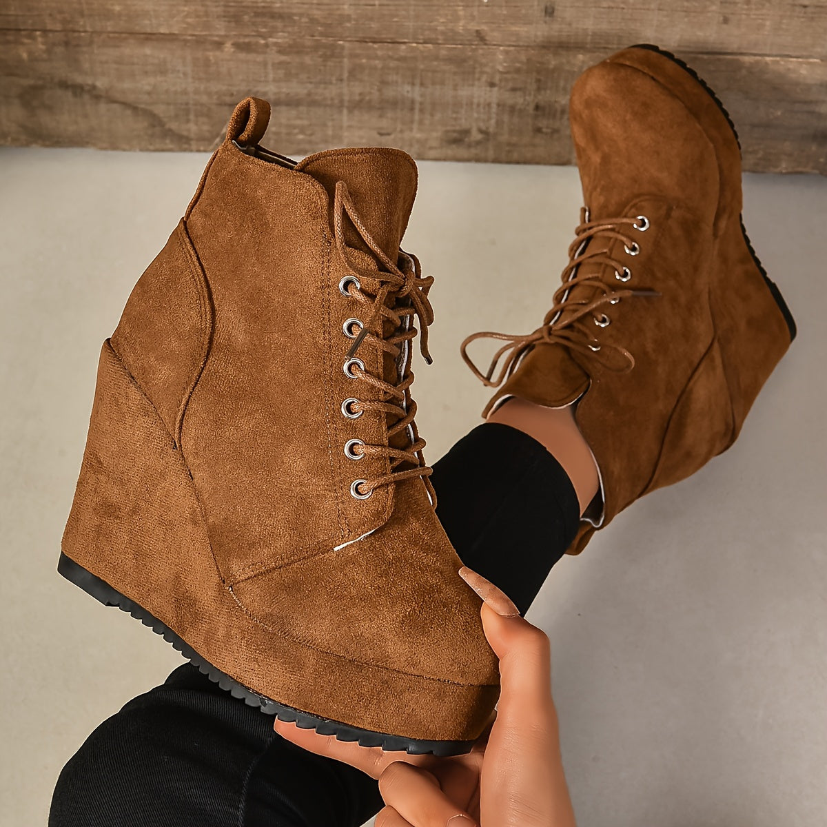 Solid Color Fuzzy Boots