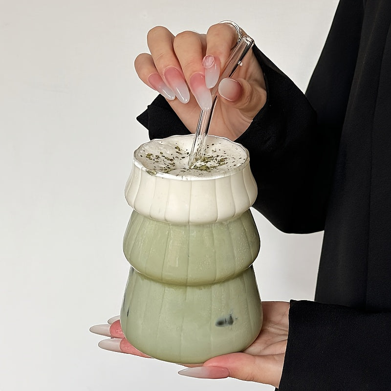 500ml/16.9oz transparent glass coffee cup