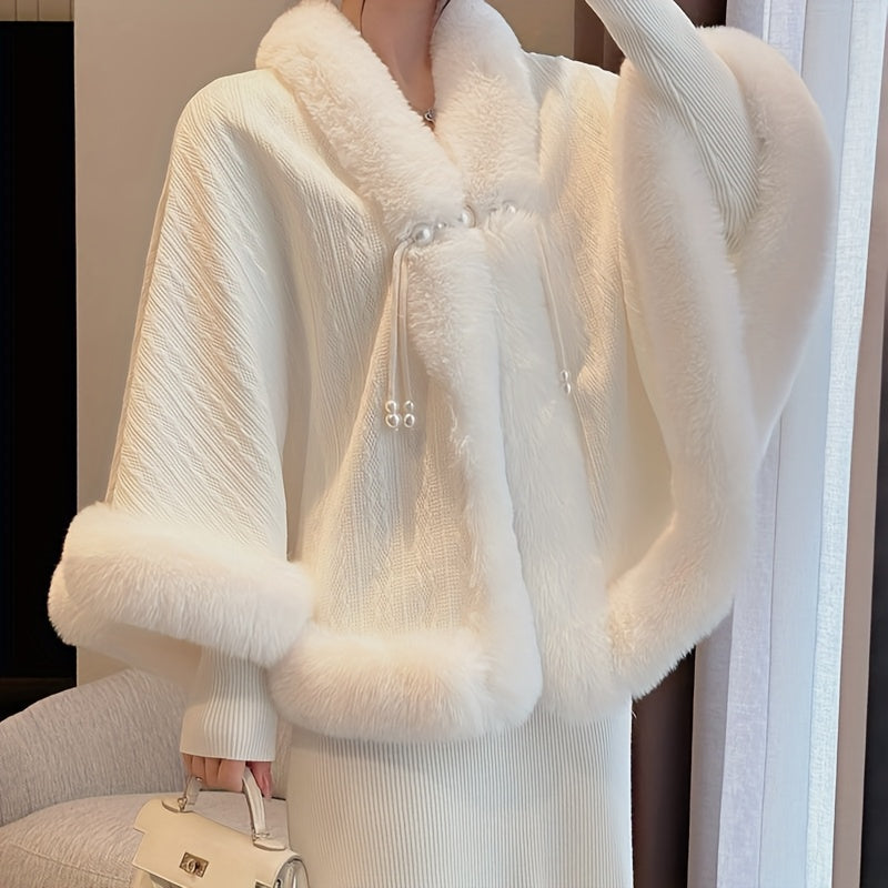 Plush Faux Fur Cape