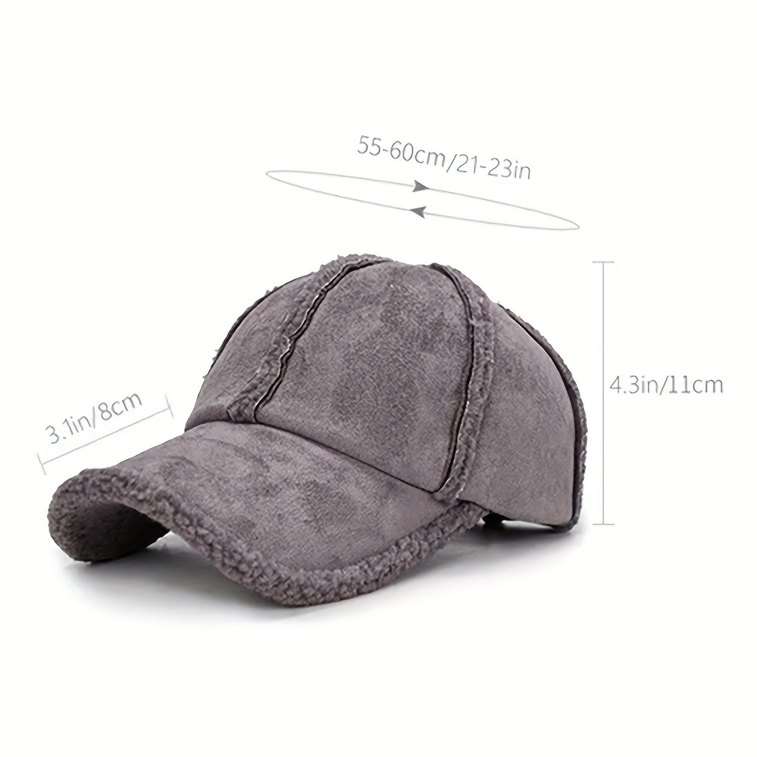 Polyester Baseball Cap with Imitation Lamb Lining