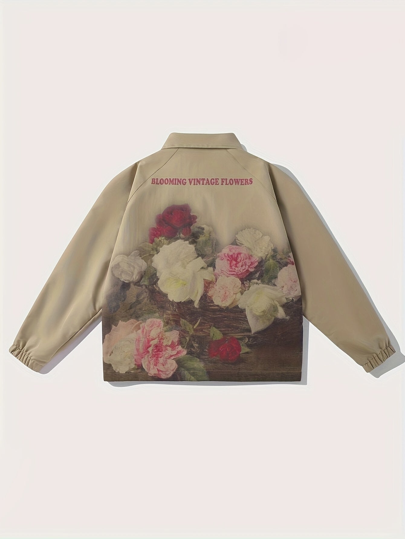 Zip-Up Rose Print Jacket