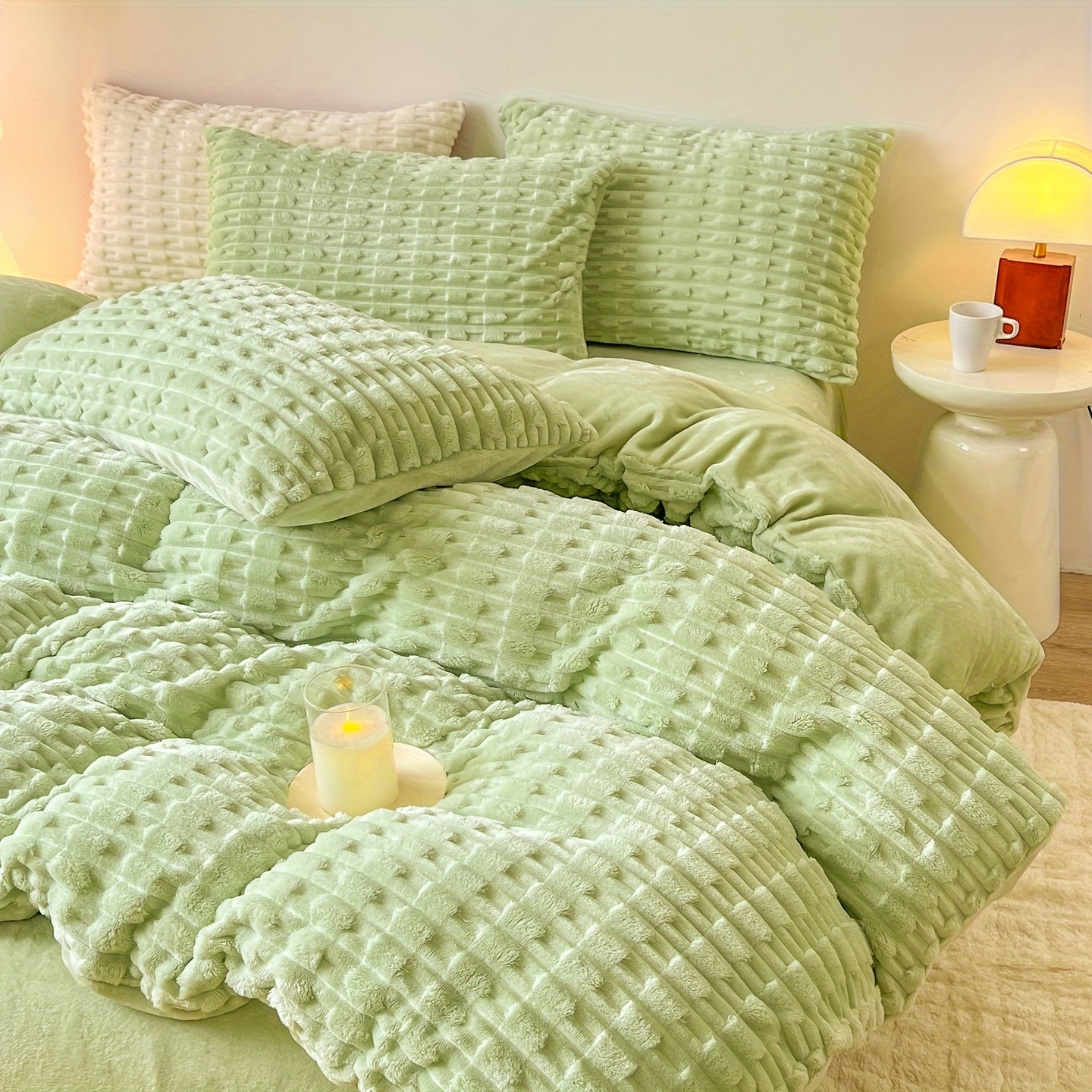 Solid Color Warm Duvet Cover Set