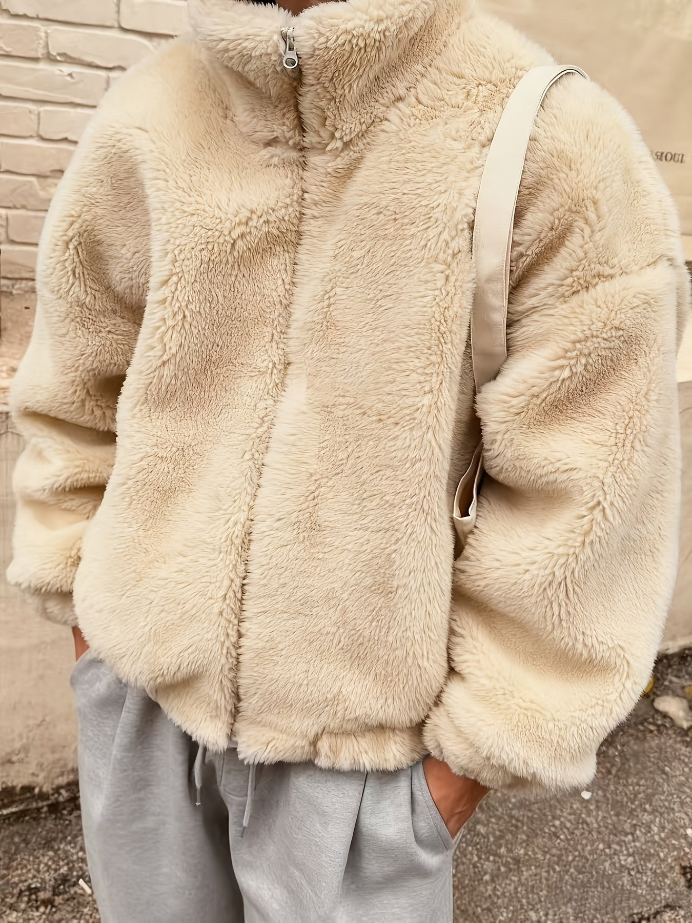 Jacket with Stand Collar & Full-Zip Front