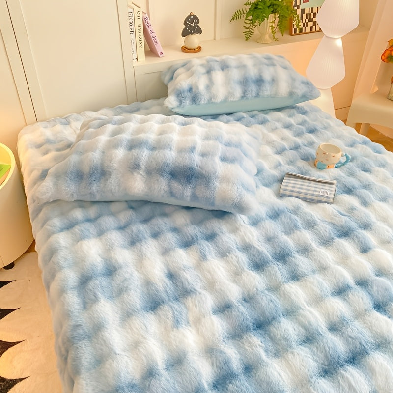 Thickened Faux Rabbit Fur Fitted Sheet