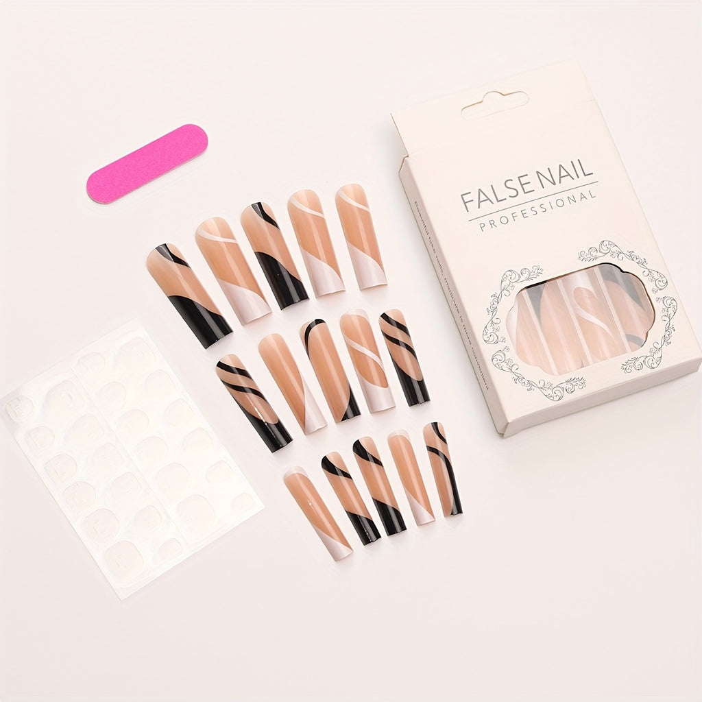 {24pcs} Super Long Press-on Nail Pieces