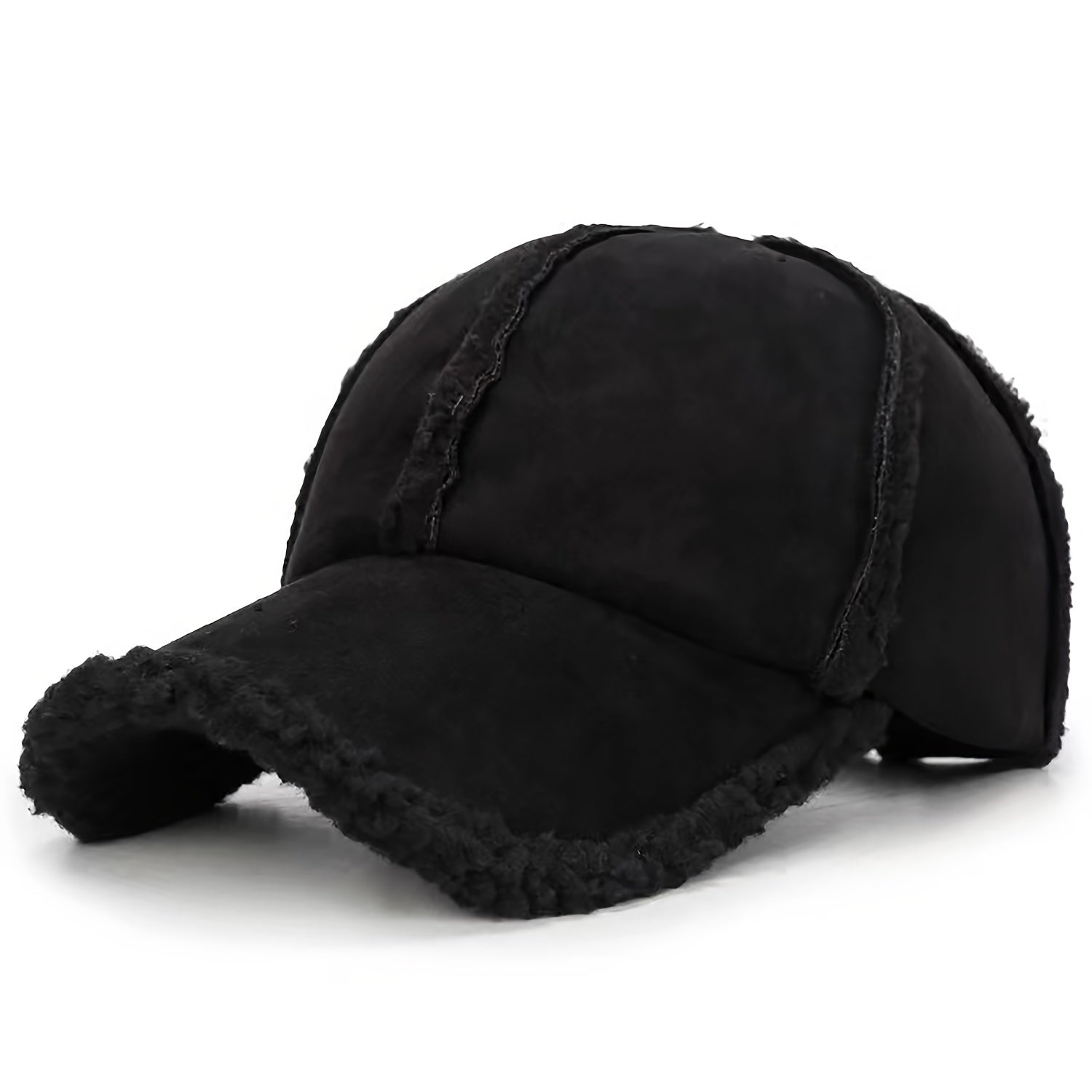 Polyester Baseball Cap with Imitation Lamb Lining
