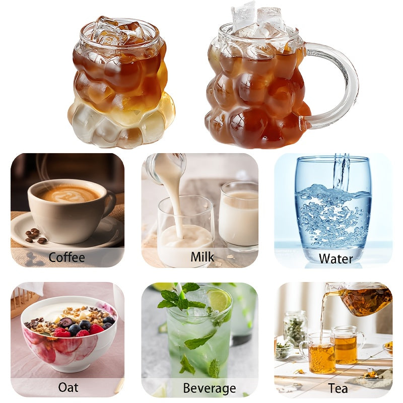 {4pcs} Grape Shape Cute Drinking Glasses with straw and straw brush