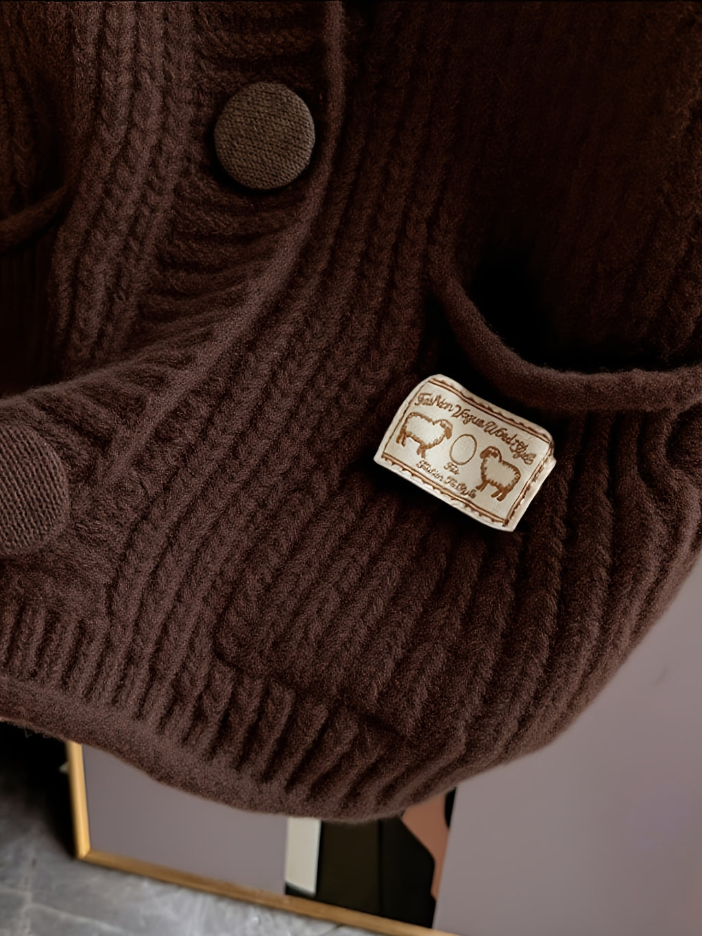 Elegant Brown Cardigan